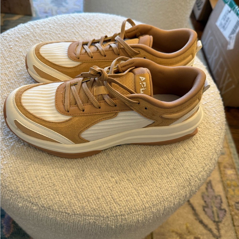 APL Women's Athletic Sneakers in Cream and Tan